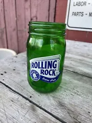 Rolling Rock Beer 16Oz Mason Jar Glass 33 Horse Green American Beer New Rare Mug. Recently pulled from vintage...