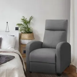 Easy installation: simply slide the living room chair back onto the base and screw on the four legs to complete the...