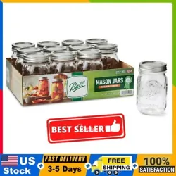 Ball Glass Mason Jars with Lids and Bands are incredibly versatile. This 16 oz. Regular mouth mason jars are a great...