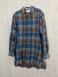 Gucci deep sea oversized tunic flannel shirt. NWT. Size 44.  Pit to pit: 21