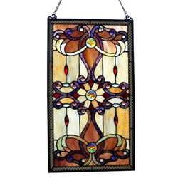 Handcrafted from 241-pieces of hand cut stained glass. Wall Decor Type: Decorative Art Panel. In the case of factory...