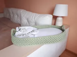 ⭐ And finally, I will help you with organizing an excellent gift for a newborn. ⭐ The hand-knitted baby bed is 100%...