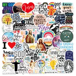 Lots of 114pc Jesus Christianstickers Waterproof Skateboard Stickers Bomb Funny Coolest Vinyl Decals Dope Sticker for...