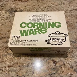 NEW Corning Ware Spice O’ Life1 Qt Saucepan with LidModel 95401 A-1-8-SRNew in box, never opened, factory sealedFrom...