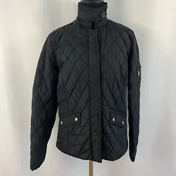 Tommy Hilfiger Jacket Diamond Quilted Coat Womens Size S Small Black Zip Up Flaws: NoneMeasurements: Pit to Pit:  19