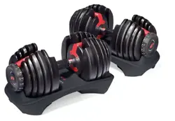 2 Bowflex® SelectTech 552 Dumbbells. Dumbbells are. Trays that the dumbbells sit in are included. NEW - OPEN BOX!