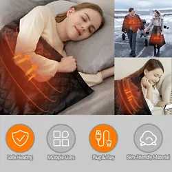 【Multi Purpose Design 】With snap buttons, you could use the heated blanket as a cushion / pillow / shawl /...