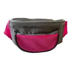 Vintage 80s 90s Fanny Pack waist- NWT Pink Grey.