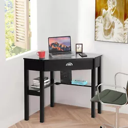 Corner Desk Corner Computer Desk with Drawer for Small Space Makeup Vanity Desk. - Our computer workstation is equipped...