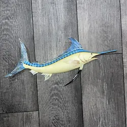 Sport Fishing Big Catch Blue Marlin 18 Inch Resin Wall Decor Plaque. Has never been mounted on wall . in storage.