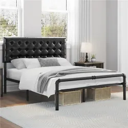 【Modern Industrial Vibe】Tailor your bedroom with understated elegance. This platform bed sets the tone with its...