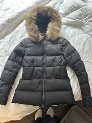 moncler jacket women size 3. super warm! Never worn, in perfect condition except missing belt. Hood fur is detachable....