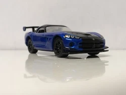 JL25 2008 DODGE VIPER MODEL BY JOHNNY LIGHTNING COLLECTIBLES. FINISHED IN BLUE METALLIC & BLACK GLOSS PAINT, BLACK...