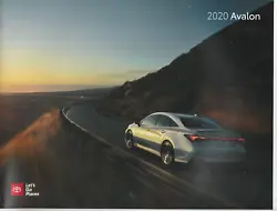 All New 2020 Toyota Avalon Large Color Brochure Catalog 