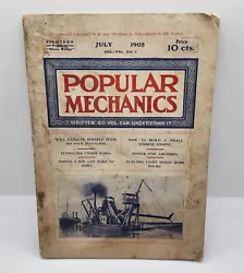 This July 1905 issue of Popular Mechanics Magazine is a must-have for collectors and enthusiasts of early 20th-century...