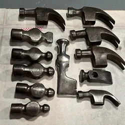 VINTAGE HAMMER HEADS LOT OF 12. Condition is Used. Shipped with USPS Ground Advantage.