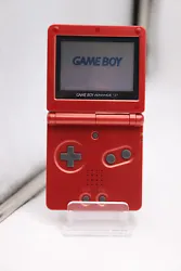 Console Nintendo game boy advance sp (GBA SP) rouge red 100% fonctionnelle PALLe son est okLe retroéclairage...