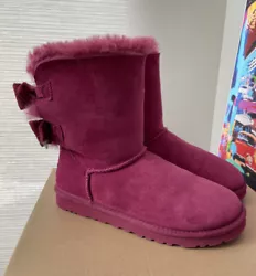 Ugg Australia Womens Short Brigette Bow Boots Womens Pink 6 EUC. These boots are in excellent condition like new no...