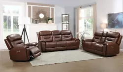 3-PC Includes: (1) Recliner Sofa, (1) Recliner Loveseat, (1) Recliner Chair. Elevate Your Comfort with our classic...