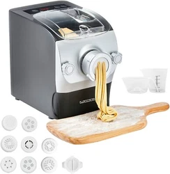 It can easily make delicious pasta in 15 minutes, ready for cooking or freezing! It includes 8 different pasta molds...