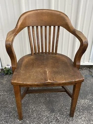 Early 1900’s BL Marble chair. Also has part of a Cleveland Ohio office furniture store sticker on the back. The chair...