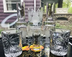 This beautiful set of 9 Glasses are made by Godinger and other Glass Manufacturers and are the Pineapple Curated...