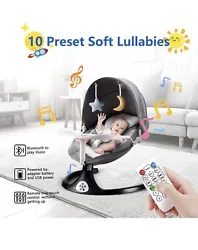 【Scientific 5 Sway Speeds】Our baby swing emulates parents’ natural side-to-side motion at 5 different speeds,...