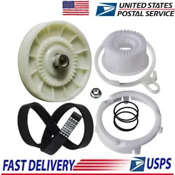 W10721967 Washer Pulley Clutch Kit W10006384 Washer Drive Belt Works with Whirlpool, Kenmore/Sears, Amana, Admiral,...