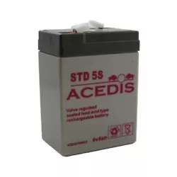Batterie Plomb Etanche - ACEDIS STD5S. Electrolyte Absorbé. AGM - séparateurs fibres de verre - Faible résistance...