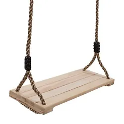 SWING INTO FUN- This swing is made of real wood and encourages your child’s imagination, right in your own backyard....