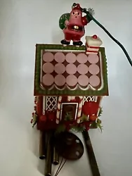 Vintage Christmas Blow Mold Gingerbread House Santa Candy Wind Chime. I’m great vintage condition. Chimes are metal...