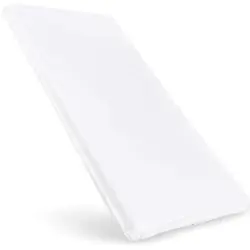 WATERPROOF VINYL TOPPER: Each small white cradle mattress includes a soft, integrated, sewn in wipeable vinyl mattress...