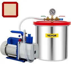 Are you looking for a portable and efficient vacuum chamber kit?. Why Choose VEVOR?. This rotary vane vacuum pump has...
