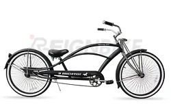 This stretch cruiser will surely turn heads whereever the trail takes you. Spokes: 68 Black Stainless Steel 14G....