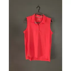 Adidas salmon colored polo tank size large material poly/spandex, Measures 20