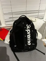 Supreme SS17 Backpack Black. Condition is Pre-owned. Shipped with USPS Priority Mail.