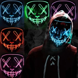 Type: Halloween Cosplay LED Mask. Ergonomic Design: Single exhaust port, comfortable and unique shape is a good choice...