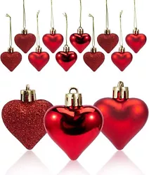 These valentine decorations have three types surfaces: 12 pieces with matt surface, 12 pieces with glossy surface and...