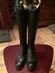Bottes équitation cuir Busato Taille 37Mollet 3Hauteur 42cmTour de mollets 33cm