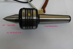 outils de tour à métaux, Pointe tournante 60° Cone Morse MT4,.  type: pointe dessus de cone: H002