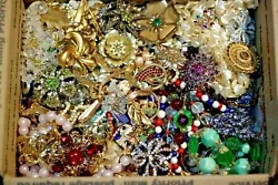Necklaces, earrings, brooches, bracelets, jewelry, watches(not tested), and more. I just have too much to even go...