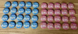 40 Pieces Gender Reveal Button Team Boy Girl Button Pins for Baby Shower. 20 Team Boy buttons & 20 Team Girl buttons...