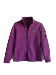 Full zip Better Sweater from Patagonia! Berry color which is a pinkish purple. Size XS. Good condition! Has some very...