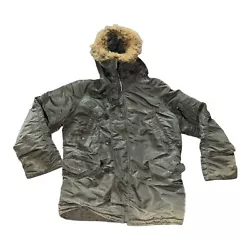 Mens Alpha Industries Green Type N-SB Extreme Cold Weather Parka Jacket Size M.