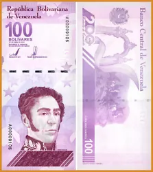 = to 100 Million Bolivars. This is the newly released digital currency from Venezuela. These notes were developed and...