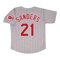 Felt applique Majestic logo on right sleeve. Official Team patch sewn on the left sleeve. Full Button down Jersey....