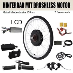 36V 50 0W LCD ebike conversion kit for rear wheel. 36V 500 W motor. Connectors and fuse. spokes and aluminum circle....