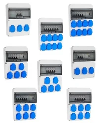 3 prises françaises étanches IP44 2P+T 16A 230V. 5 prises françaises étanches IP44 2P+T 16A 230V. 6 prises...