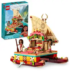 Adventure awaits fans of Disney’s Moana with this imaginative LEGO | Disney Princess Moana’s Wayfinding Boat...