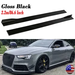 2 x Car Side Skirt Splitters (All accessaries are included). Color: Gloss Black. Universal fit for most of cars. When...
